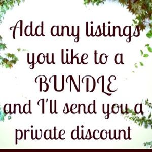 Bundles are discounted!!